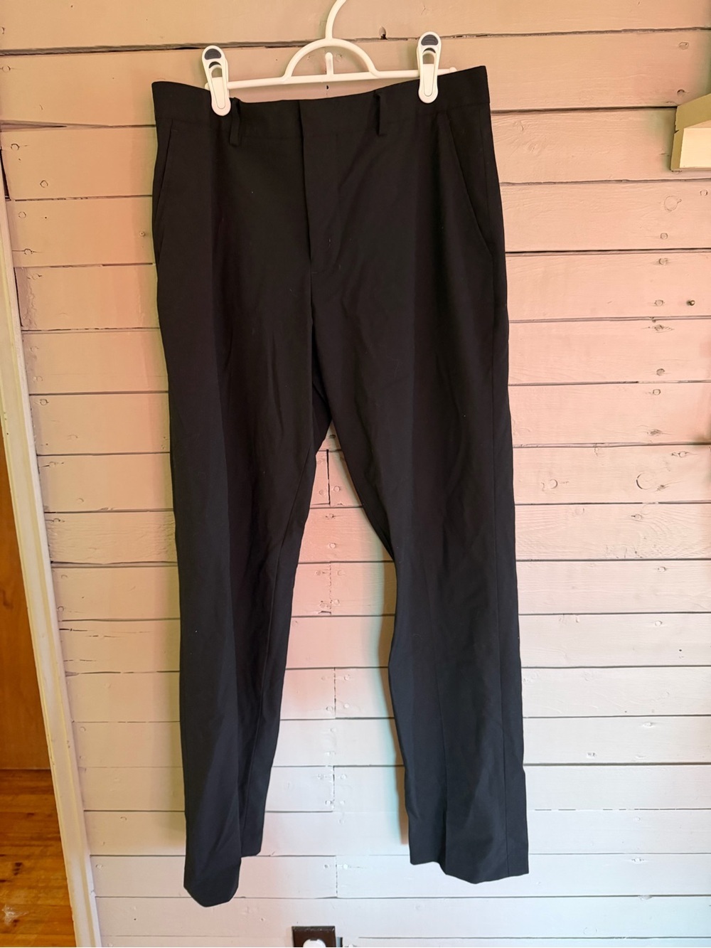jf j.ferrar Men's Black Dress Trousers - Tailored Straight Leg